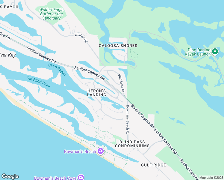 map of restaurants, bars, coffee shops, grocery stores, and more near 4576 Buck Key Road in Sanibel
