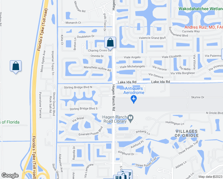 map of restaurants, bars, coffee shops, grocery stores, and more near 7538 Ironbridge Circle in Delray Beach