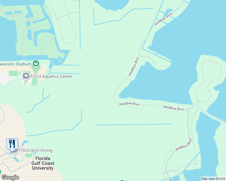 map of restaurants, bars, coffee shops, grocery stores, and more near 18421 WildBlue Boulevard in Fort Myers