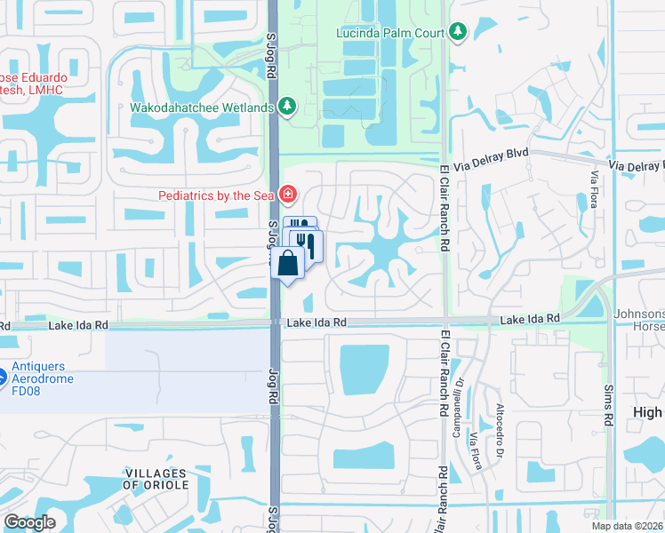 map of restaurants, bars, coffee shops, grocery stores, and more near 6263 Dusenburg Road in Delray Beach