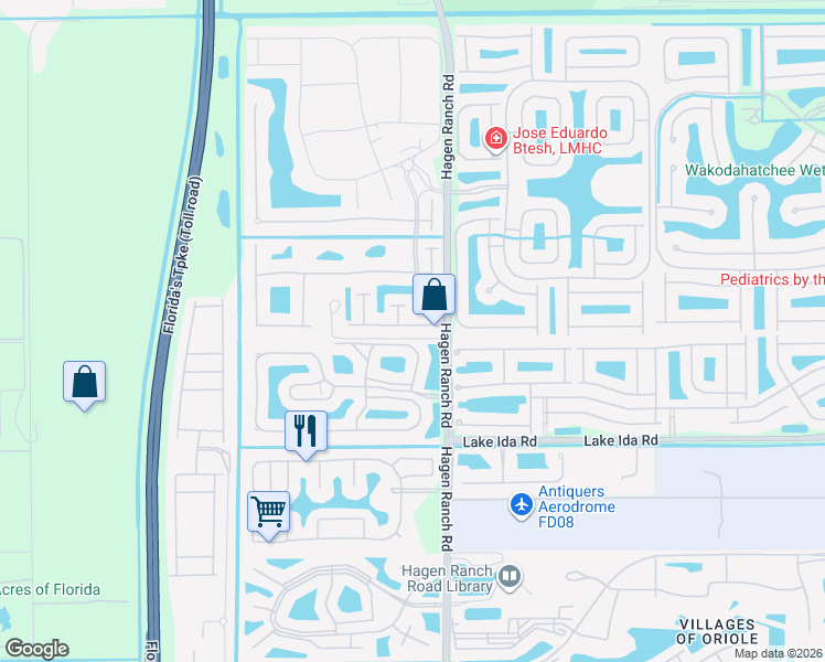 map of restaurants, bars, coffee shops, grocery stores, and more near 7560 Charing Cross Lane in Delray Beach