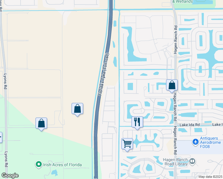 map of restaurants, bars, coffee shops, grocery stores, and more near 8058 Star Saphire Court in Delray Beach