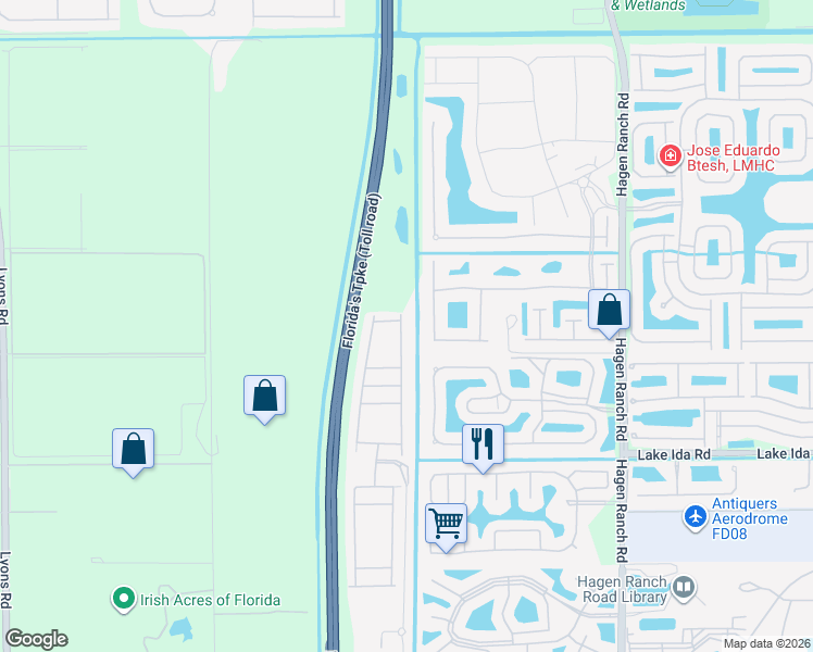 map of restaurants, bars, coffee shops, grocery stores, and more near 13658 Imperial Topaz Trail in Delray Beach