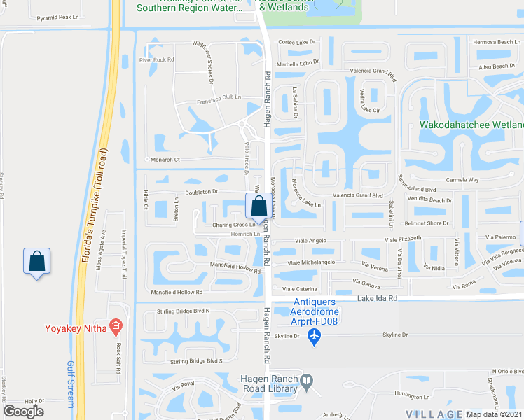 map of restaurants, bars, coffee shops, grocery stores, and more near 13632 Weyburne Drive in Delray Beach