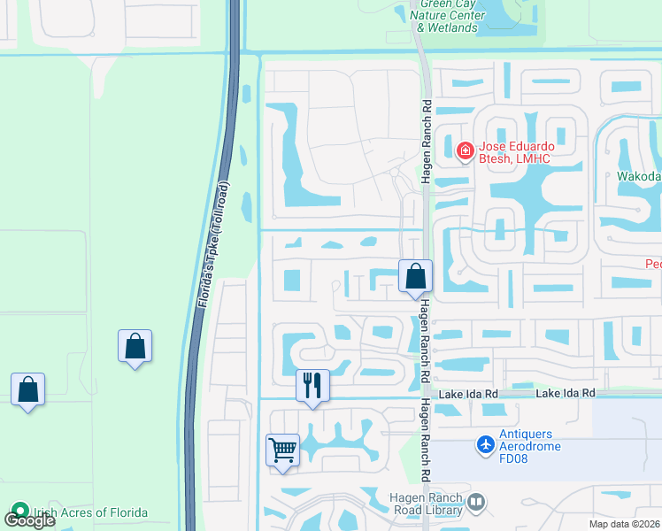 map of restaurants, bars, coffee shops, grocery stores, and more near 7684 Doubleton Drive in Delray Beach