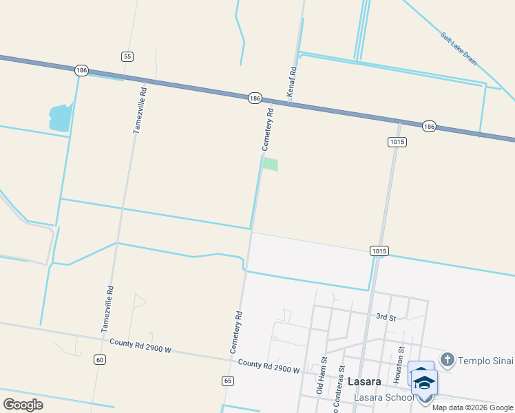 map of restaurants, bars, coffee shops, grocery stores, and more near 12677 Cemetery Road in Raymondville