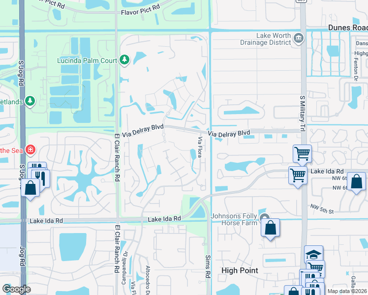 map of restaurants, bars, coffee shops, grocery stores, and more near 13635 Jubilee Lane in Delray Beach
