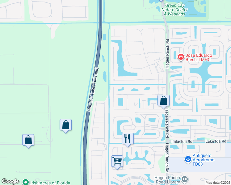 map of restaurants, bars, coffee shops, grocery stores, and more near 13586 Kiltie Court in Delray Beach
