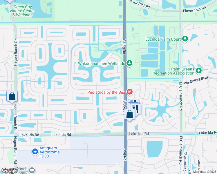 map of restaurants, bars, coffee shops, grocery stores, and more near 7478 Carmela Way in Delray Beach