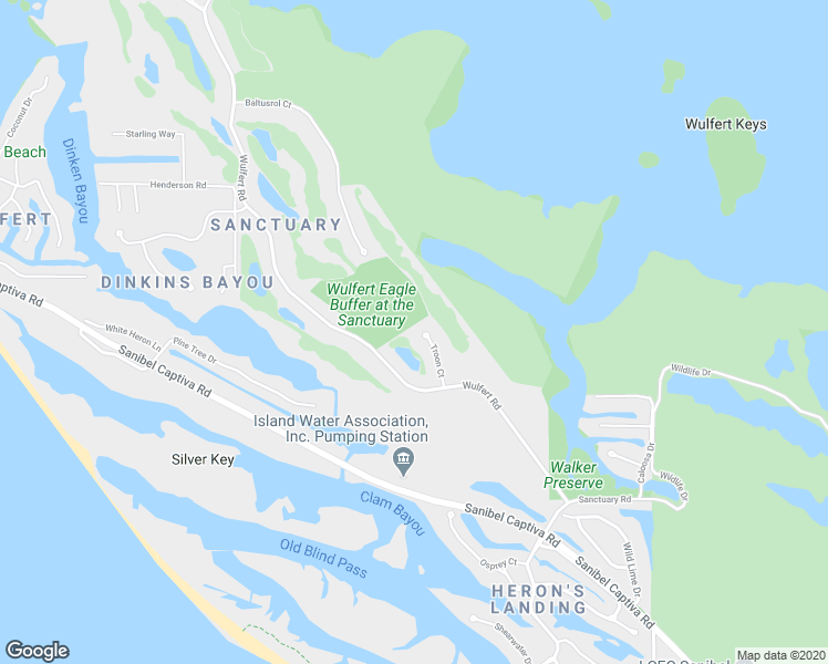 map of restaurants, bars, coffee shops, grocery stores, and more near 2375 Troon Court in Sanibel