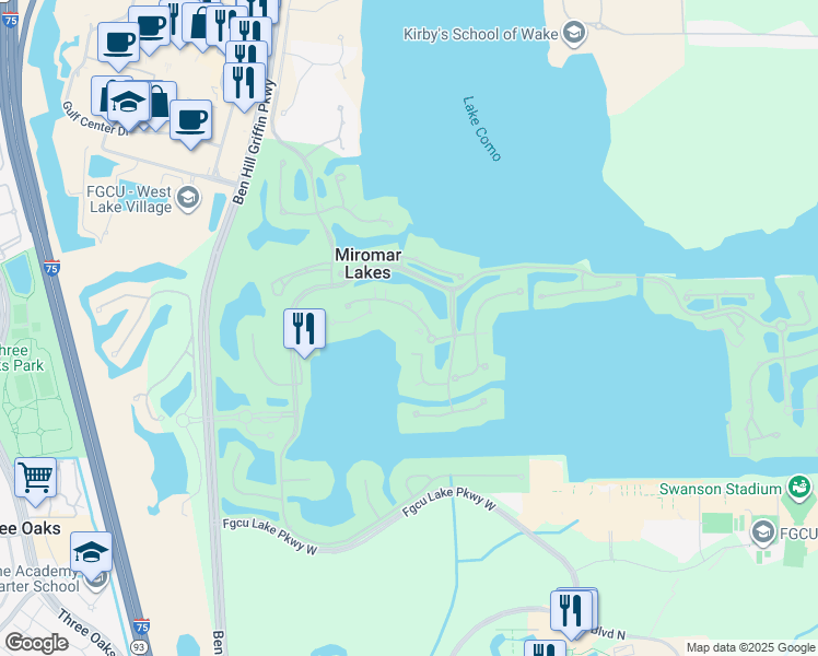 map of restaurants, bars, coffee shops, grocery stores, and more near 10721 Vivaldi Court in Fort Myers