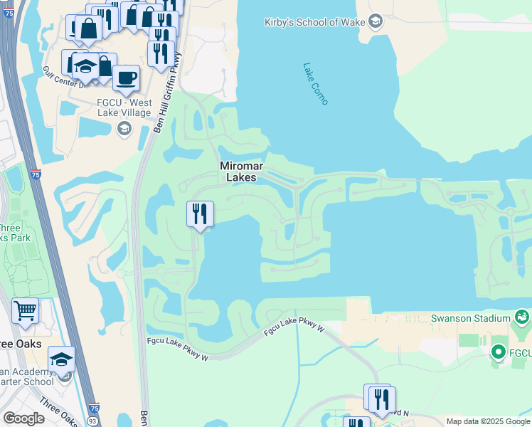 map of restaurants, bars, coffee shops, grocery stores, and more near 10721 Vivaldi Court in Fort Myers