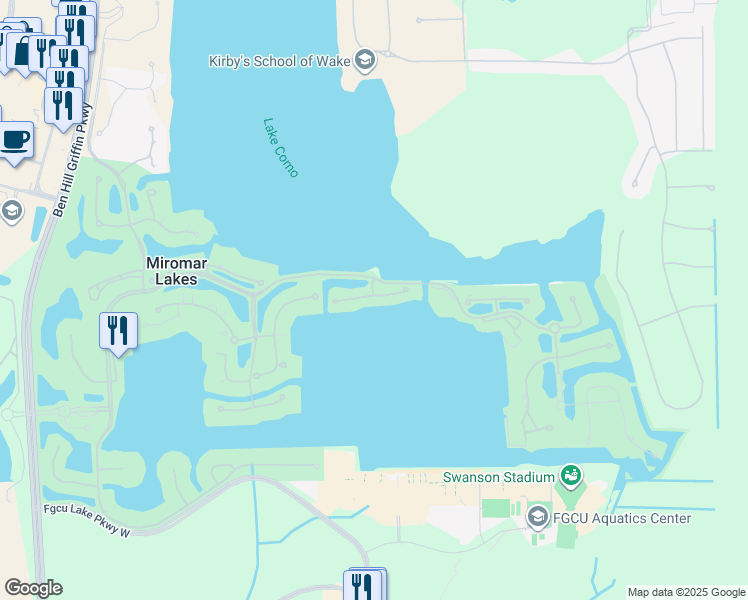 map of restaurants, bars, coffee shops, grocery stores, and more near 11031 Via Tuscany Lane in Fort Myers