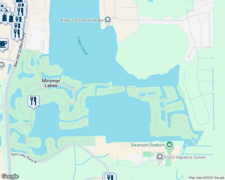 map of restaurants, bars, coffee shops, grocery stores, and more near 11031 Via Tuscany Lane in Fort Myers