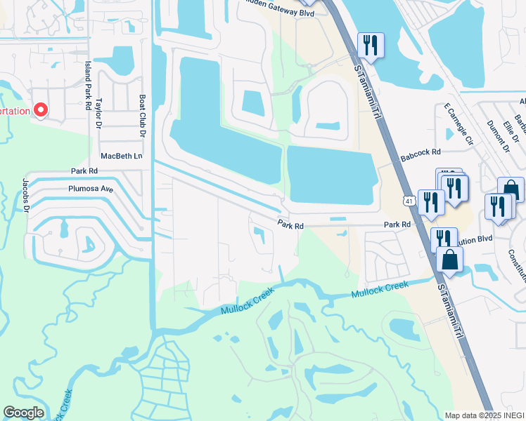 map of restaurants, bars, coffee shops, grocery stores, and more near 5321 Harborage Drive in Fort Myers
