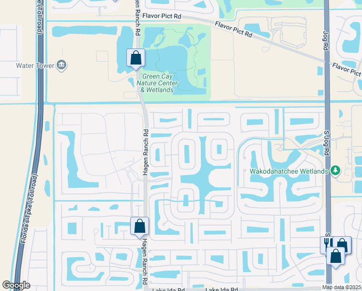 map of restaurants, bars, coffee shops, grocery stores, and more near 13142 Alhambra Lake Circle in Delray Beach