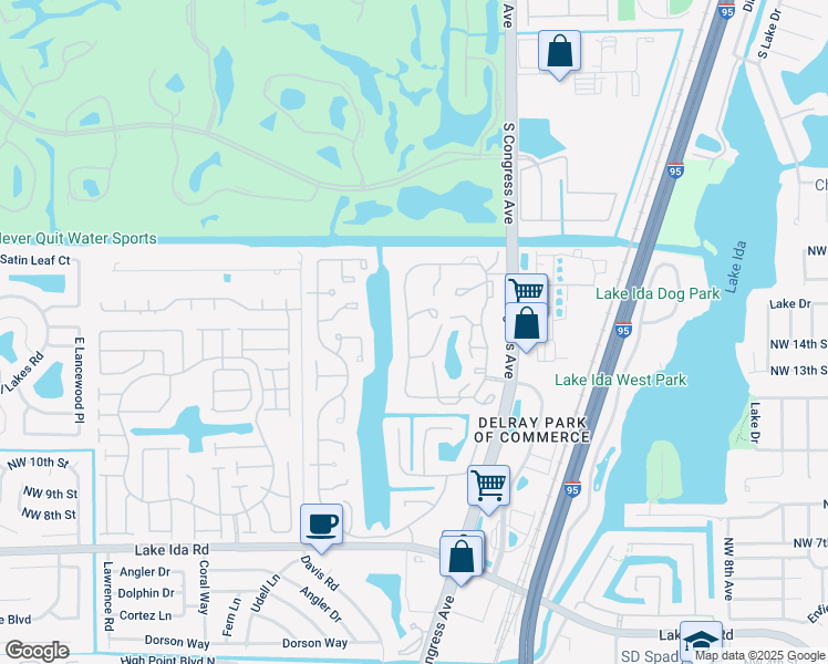 map of restaurants, bars, coffee shops, grocery stores, and more near 1521 Northwest 20th Avenue in Delray Beach