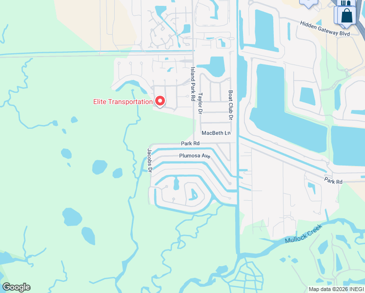 map of restaurants, bars, coffee shops, grocery stores, and more near 6309 Park Road in Fort Myers