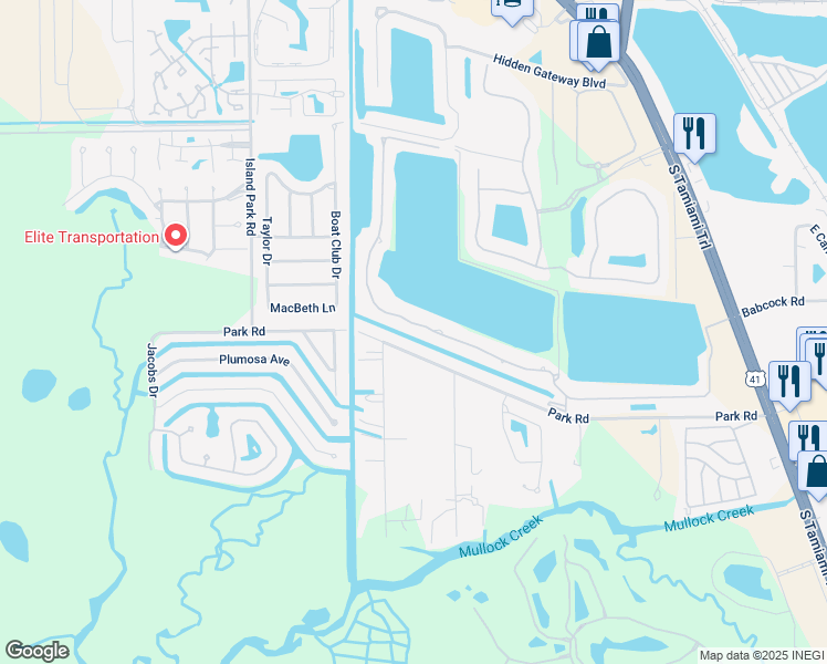 map of restaurants, bars, coffee shops, grocery stores, and more near 5521 Harborage Drive in Fort Myers