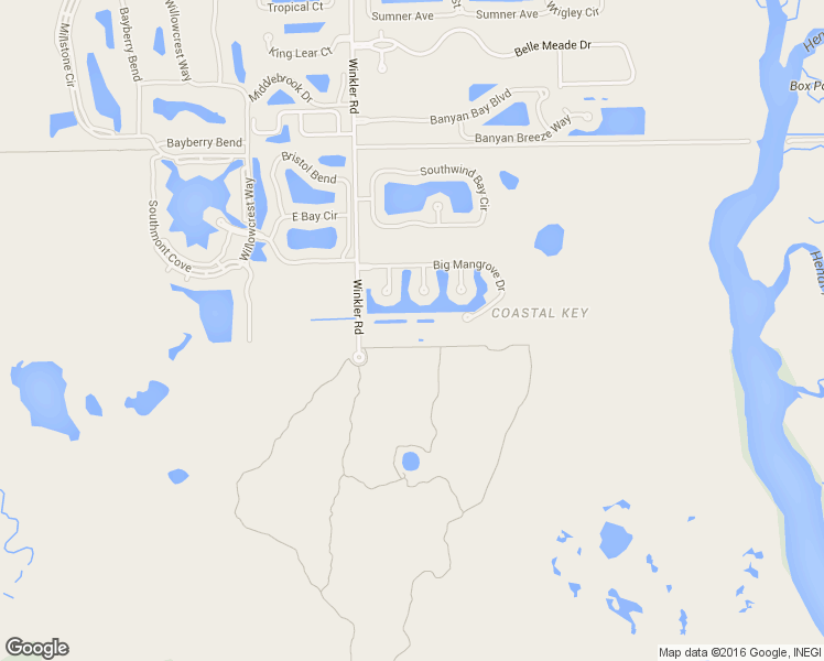 map of restaurants, bars, coffee shops, grocery stores, and more near 17981 Winkler Road in Fort Myers