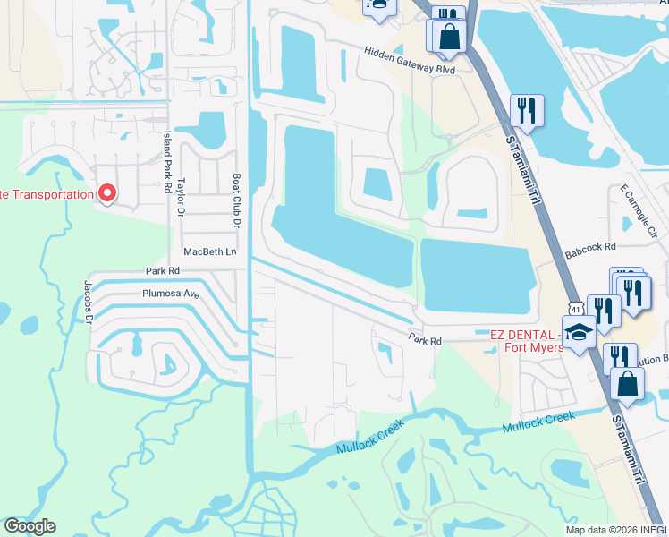 map of restaurants, bars, coffee shops, grocery stores, and more near 5470 Harborage Drive in Fort Myers
