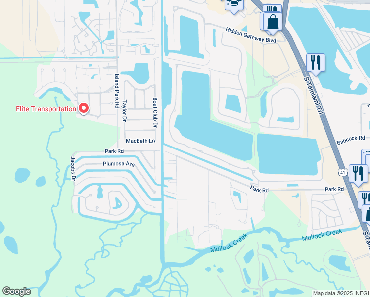 map of restaurants, bars, coffee shops, grocery stores, and more near 5521 Harborage Drive in Fort Myers