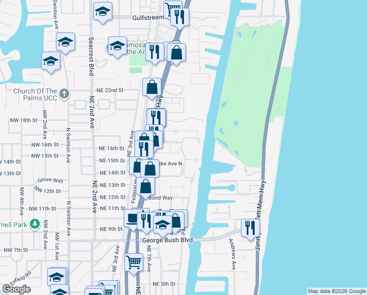 map of restaurants, bars, coffee shops, grocery stores, and more near 1527 Estuary Trail in Delray Beach