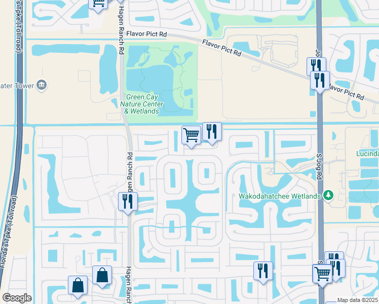 map of restaurants, bars, coffee shops, grocery stores, and more near 13178 Alhambra Lake Circle in Delray Beach