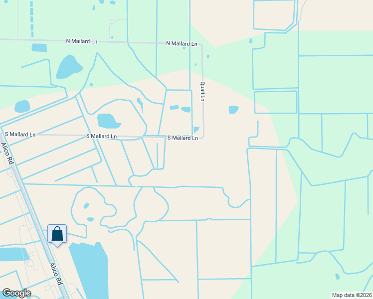 map of restaurants, bars, coffee shops, grocery stores, and more near 15750 South Mallard Lane in Fort Myers