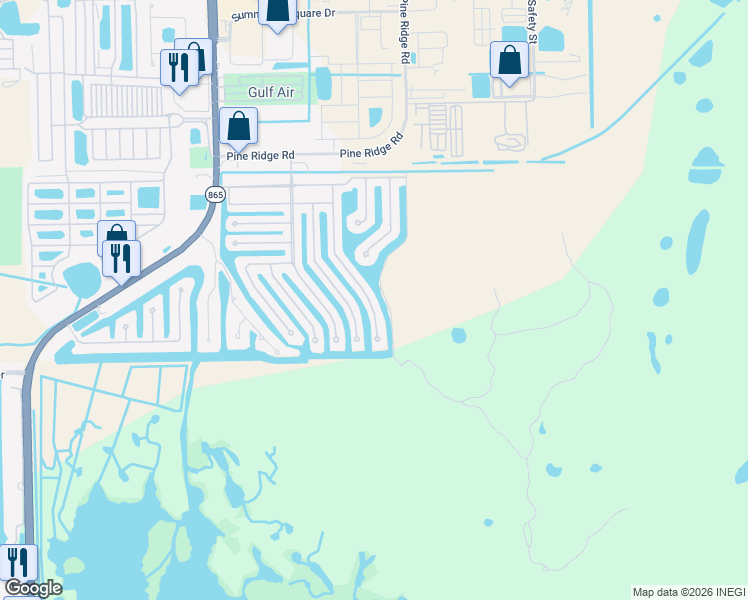 map of restaurants, bars, coffee shops, grocery stores, and more near 17821 Bryan Court in Fort Myers Beach