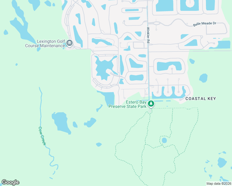 map of restaurants, bars, coffee shops, grocery stores, and more near 17100 Bridgestone Court in Fort Myers