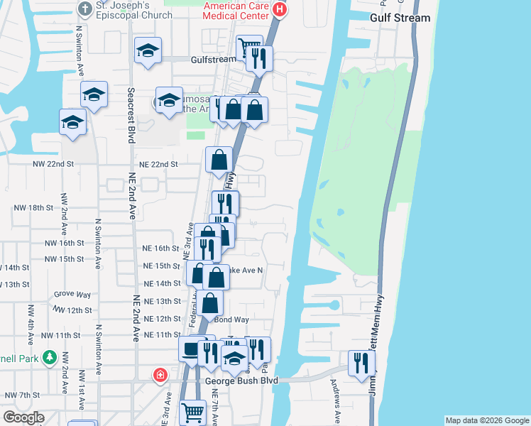 map of restaurants, bars, coffee shops, grocery stores, and more near 942 Kokomo Key Lane in Delray Beach