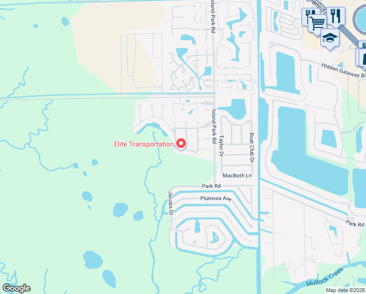 map of restaurants, bars, coffee shops, grocery stores, and more near 17654 Captiva Island Lane in Fort Myers