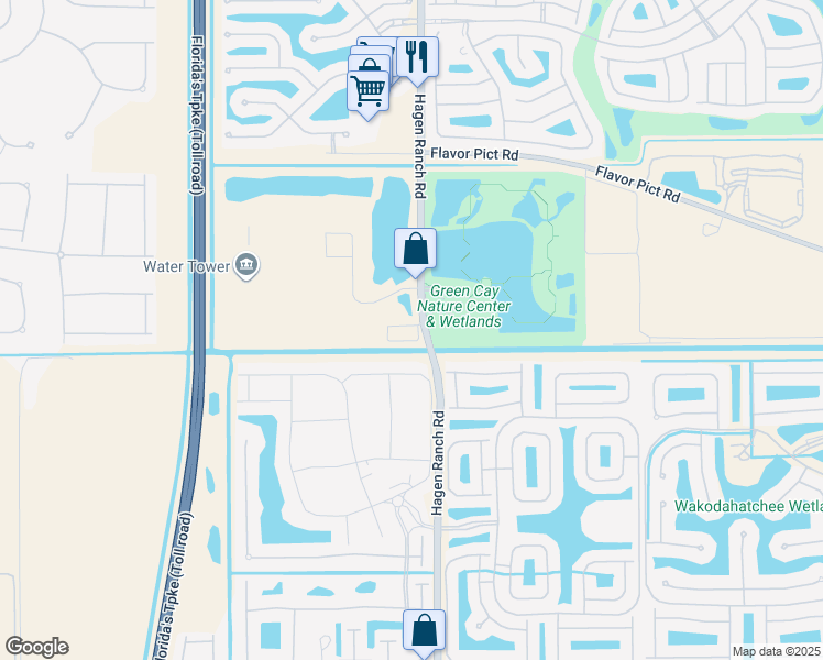 map of restaurants, bars, coffee shops, grocery stores, and more near 12955 Hagen Ranch Road in Boynton Beach