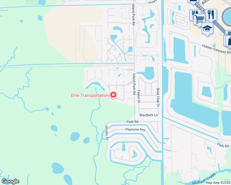 map of restaurants, bars, coffee shops, grocery stores, and more near 17654 Captiva Island Lane in Fort Myers