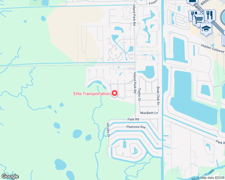 map of restaurants, bars, coffee shops, grocery stores, and more near 17654 Captiva Island Lane in Fort Myers