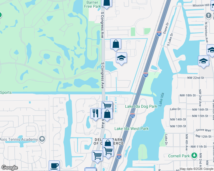 map of restaurants, bars, coffee shops, grocery stores, and more near 364 Lake Monterey Circle in Boynton Beach