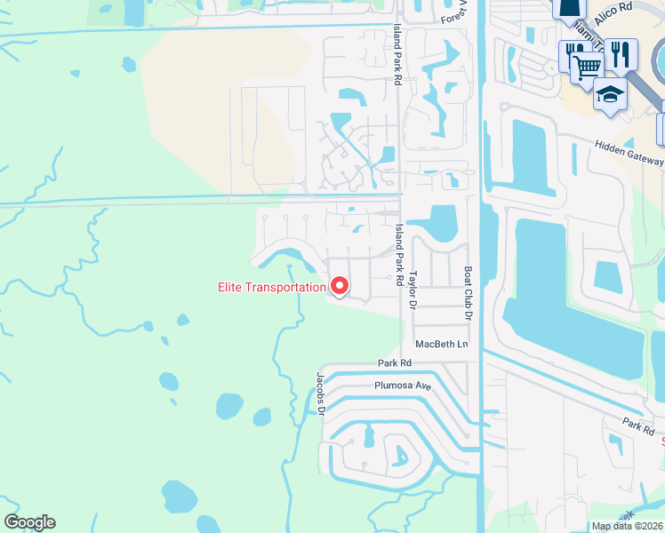 map of restaurants, bars, coffee shops, grocery stores, and more near 17600 Captiva Island Lane in Fort Myers