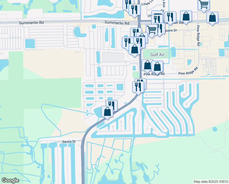 map of restaurants, bars, coffee shops, grocery stores, and more near 917 Cheyenne Tr in Fort Myers Beach