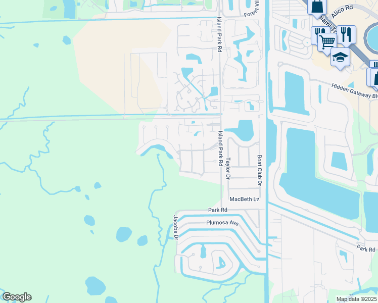 map of restaurants, bars, coffee shops, grocery stores, and more near 17600 Captiva Island Lane in Fort Myers