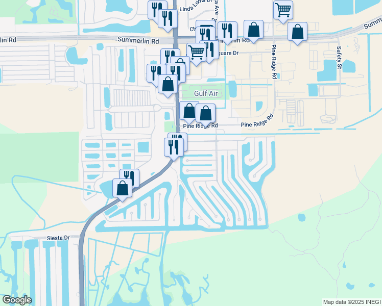 map of restaurants, bars, coffee shops, grocery stores, and more near 4 Azalea Lane in Fort Myers Beach