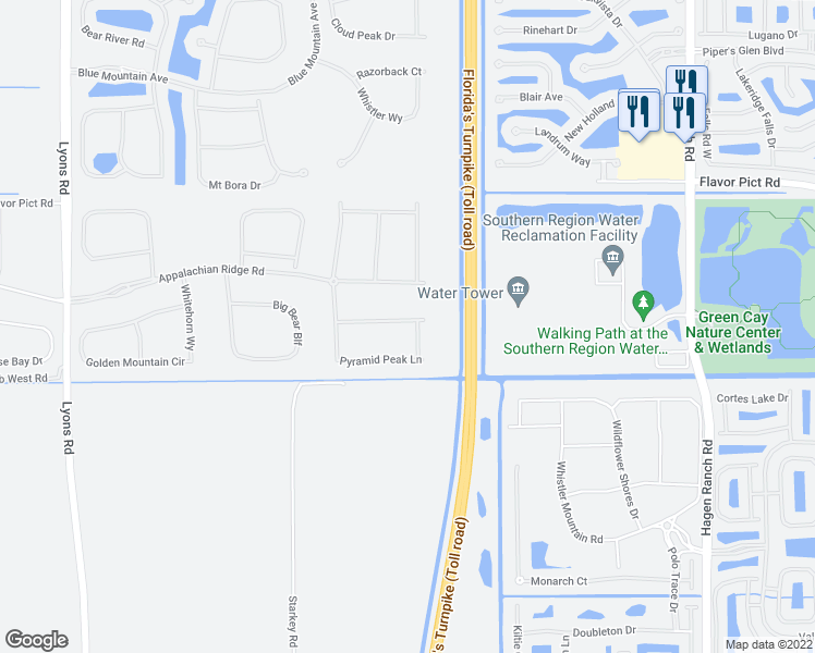 map of restaurants, bars, coffee shops, grocery stores, and more near 8192 Majestic Mountain Drive in Boynton Beach
