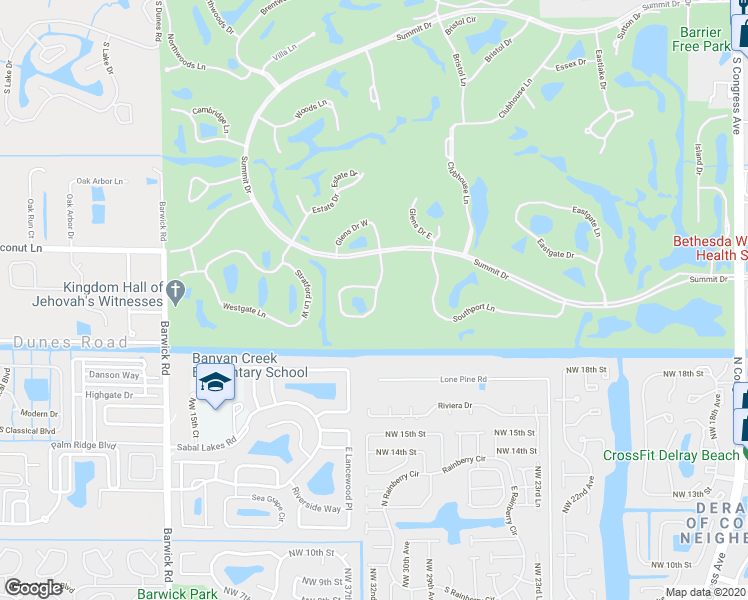map of restaurants, bars, coffee shops, grocery stores, and more near 21 Stratford Drive East in Boynton Beach