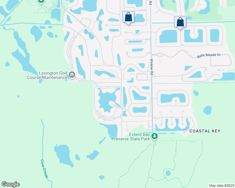 map of restaurants, bars, coffee shops, grocery stores, and more near 17040 Willowcrest Way in Fort Myers