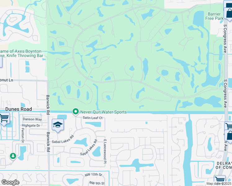 map of restaurants, bars, coffee shops, grocery stores, and more near 21 Stratford Drive East in Boynton Beach