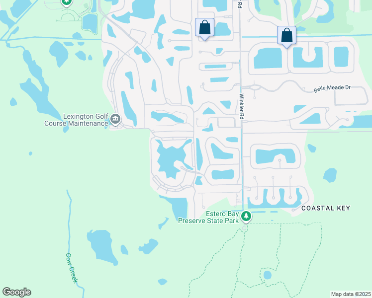 map of restaurants, bars, coffee shops, grocery stores, and more near 17040 Willowcrest Way in Fort Myers