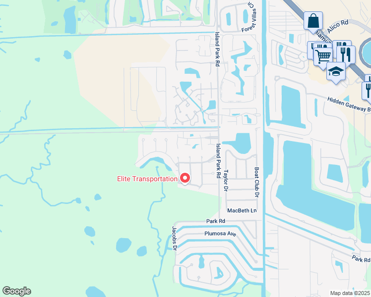 map of restaurants, bars, coffee shops, grocery stores, and more near 6313 Sugar Bush Lane in Fort Myers