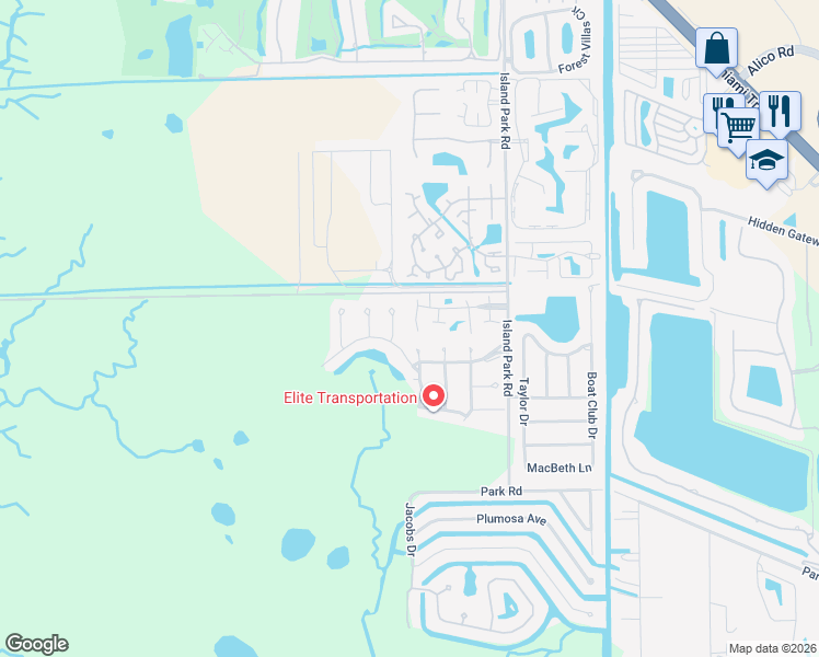 map of restaurants, bars, coffee shops, grocery stores, and more near 17596 Osprey Inlet Court in Fort Myers