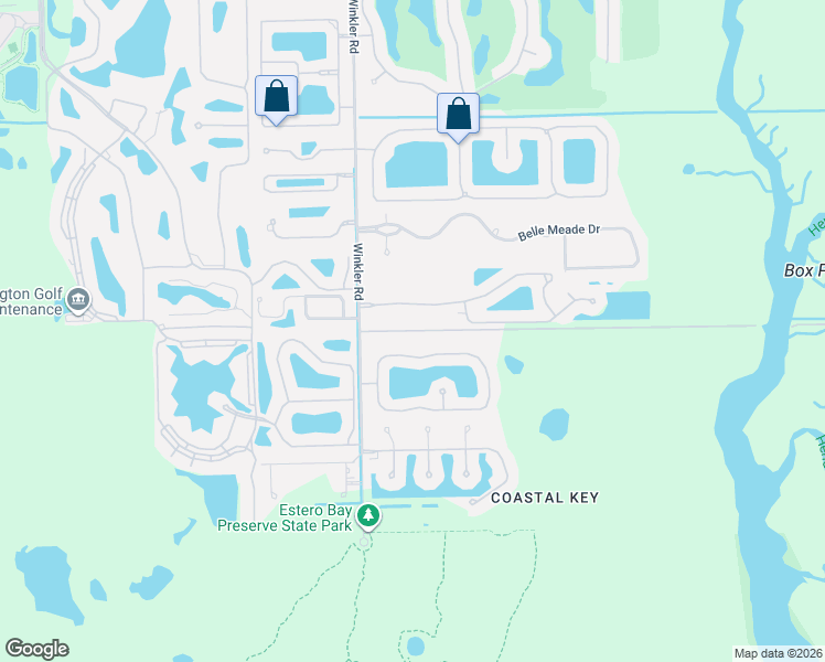 map of restaurants, bars, coffee shops, grocery stores, and more near 17561 Winkler Road in Fort Myers