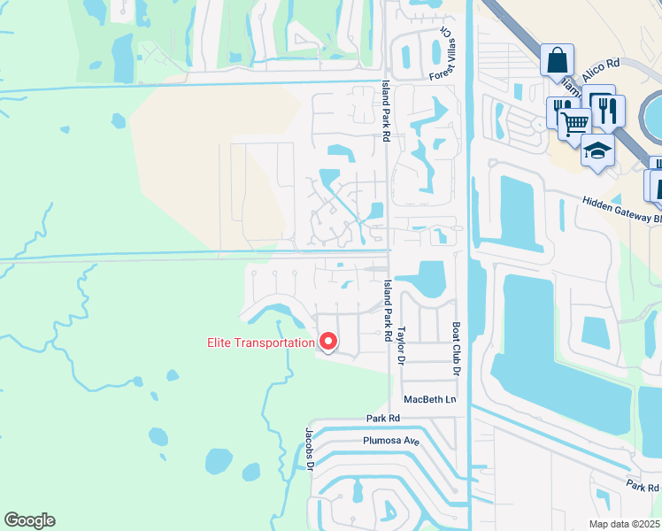 map of restaurants, bars, coffee shops, grocery stores, and more near 6313 Sugar Bush Lane in Fort Myers